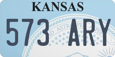 KS license plate 573ARY