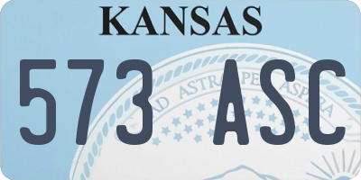 KS license plate 573ASC