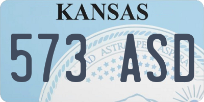 KS license plate 573ASD