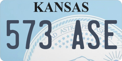 KS license plate 573ASE