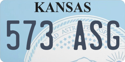 KS license plate 573ASG