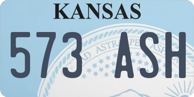KS license plate 573ASH