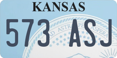 KS license plate 573ASJ