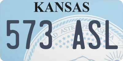 KS license plate 573ASL