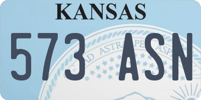 KS license plate 573ASN