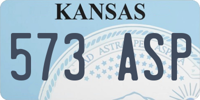 KS license plate 573ASP