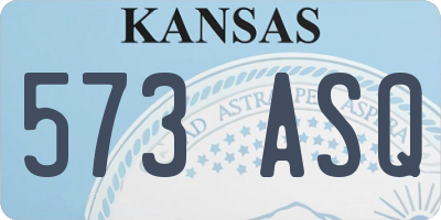 KS license plate 573ASQ
