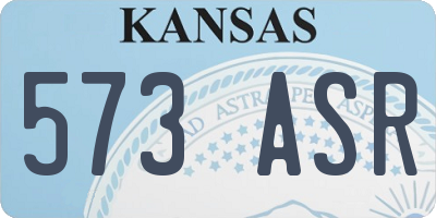 KS license plate 573ASR