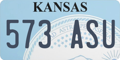 KS license plate 573ASU