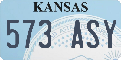 KS license plate 573ASY