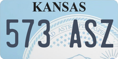 KS license plate 573ASZ