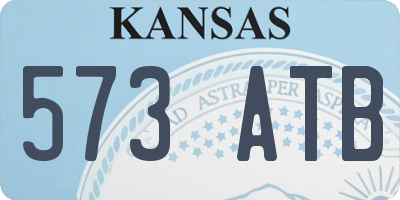 KS license plate 573ATB