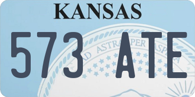 KS license plate 573ATE