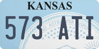 KS license plate 573ATI