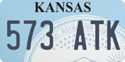 KS license plate 573ATK