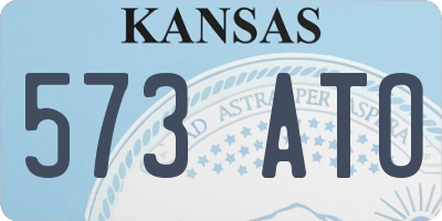 KS license plate 573ATO