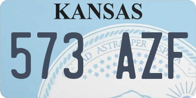 KS license plate 573AZF