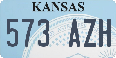 KS license plate 573AZH