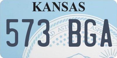 KS license plate 573BGA