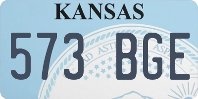 KS license plate 573BGE