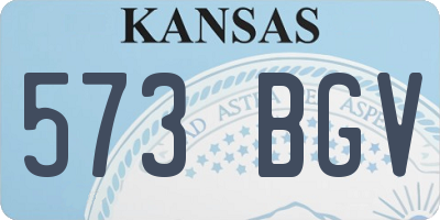 KS license plate 573BGV