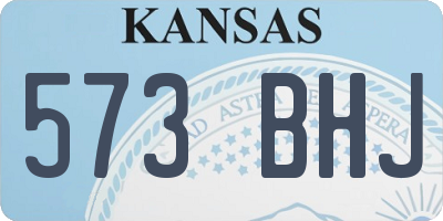 KS license plate 573BHJ