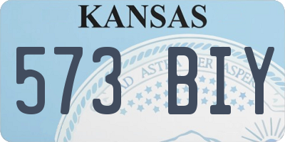KS license plate 573BIY