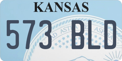KS license plate 573BLD