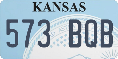 KS license plate 573BQB