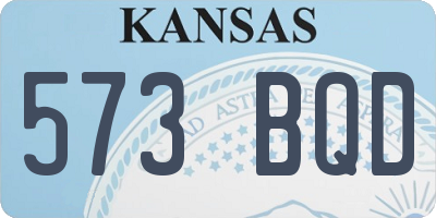 KS license plate 573BQD