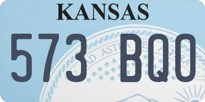 KS license plate 573BQO