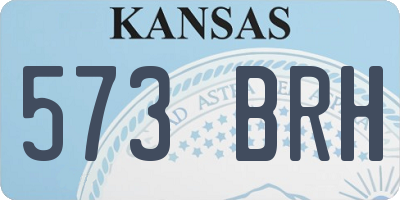 KS license plate 573BRH