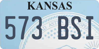 KS license plate 573BSI