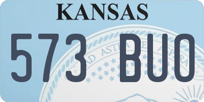 KS license plate 573BUO