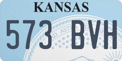 KS license plate 573BVH