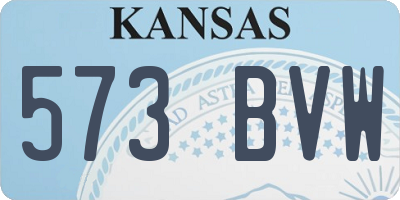 KS license plate 573BVW