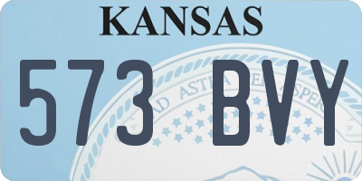 KS license plate 573BVY