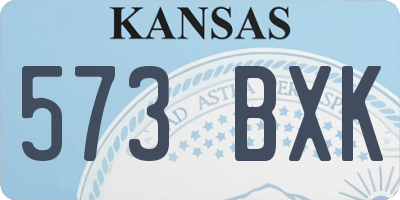 KS license plate 573BXK