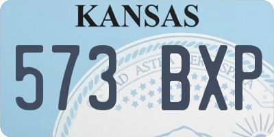 KS license plate 573BXP