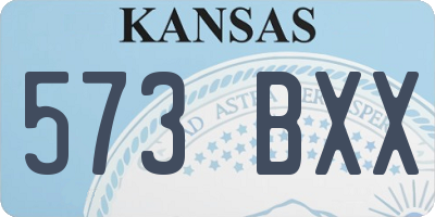 KS license plate 573BXX