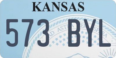 KS license plate 573BYL