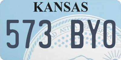 KS license plate 573BYO