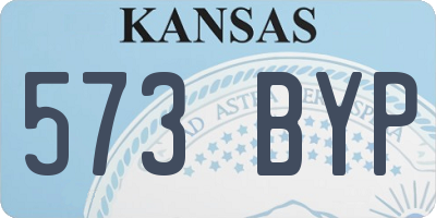 KS license plate 573BYP