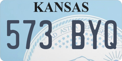 KS license plate 573BYQ