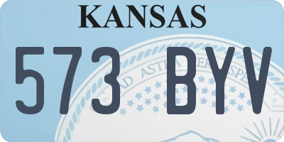 KS license plate 573BYV