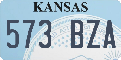KS license plate 573BZA