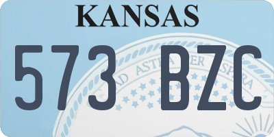 KS license plate 573BZC
