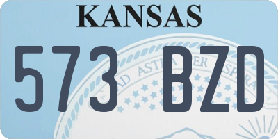 KS license plate 573BZD