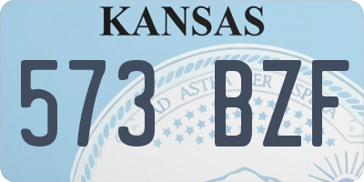 KS license plate 573BZF