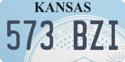 KS license plate 573BZI